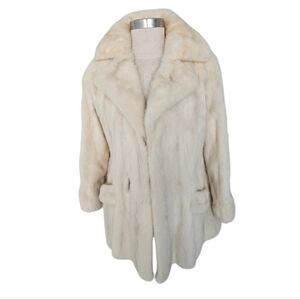 Vintage Genuale Mink Fur  Cream Women's Coat